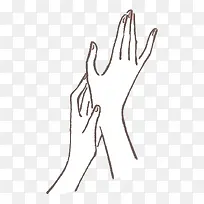 手绘双手素材-空若网 手绘双手素材-空若网