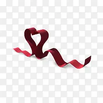 红色绸带爱心图案-空若网 红色绸带爱心图案-空若网