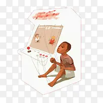 创意插画-游戏机-空若网 创意插画-游戏机-空若网