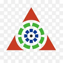 矢量齿轮镂空三角形-空若网 矢量齿轮镂空三角形-空若网