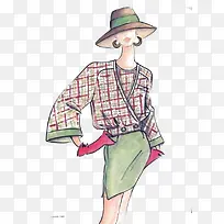 格子上衣女装效果图-空若网 格子上衣女装效果图-空若网