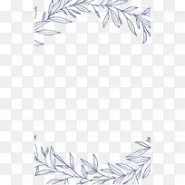 简单淡雅树叶边框-空若网 简单淡雅树叶边框-空若网