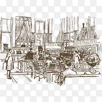 手绘宴席-空若网 手绘宴席-空若网