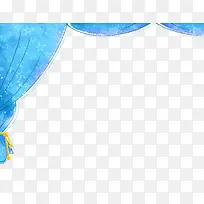 蓝色帷幕矢量-空若网 蓝色帷幕矢量-空若网