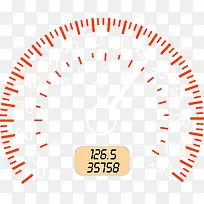 红色仪表盘矢量图-空若网 红色仪表盘矢量图-空若网