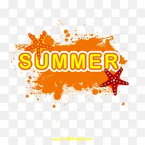 橙色 夏季 背景装饰 矢量图 彩绘-空若网 橙色 夏季 背景装饰 矢量图 彩绘-空若网