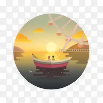 扁平化夕阳-空若网 扁平化夕阳-空若网