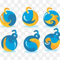 创意小球设计矢量图-空若网 创意小球设计矢量图-空若网