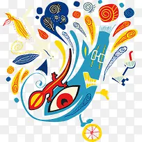 国外手绘时尚装饰纹理图案-空若网 国外手绘时尚装饰纹理图案-空若网