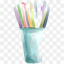 手绘彩色文艺铅笔-空若网 手绘彩色文艺铅笔-空若网