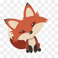 可爱卡通歪脖狐狸矢量图-空若网 可爱卡通歪脖狐狸矢量图-空若网