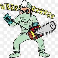 电锯惊魂医生矢量卡通小人-空若网 电锯惊魂医生矢量卡通小人-空若网