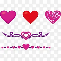 桃心组合png免费素材矢量-空若网 桃心组合png免费素材矢量-空若网