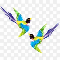 卡通彩色喜鹊-空若网 卡通彩色喜鹊-空若网