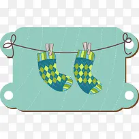 蓝色标牌袜子图案-空若网 蓝色标牌袜子图案-空若网