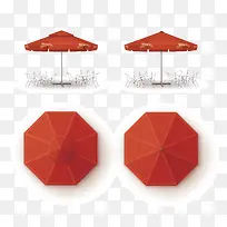 矢量橙色遮阳伞素材-空若网 矢量橙色遮阳伞素材-空若网