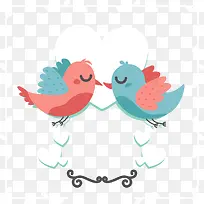 矢量爱情鸟-空若网 矢量爱情鸟-空若网