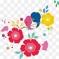 矢量花卉爱情鸟-空若网 矢量花卉爱情鸟-空若网