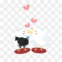 矢量爱情鸟-空若网 矢量爱情鸟-空若网