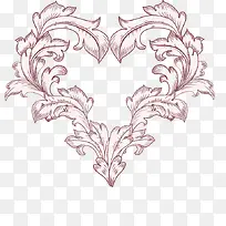 矢量欧式爱心边框-空若网 矢量欧式爱心边框-空若网