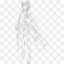 线描人物手绘-空若网 线描人物手绘-空若网