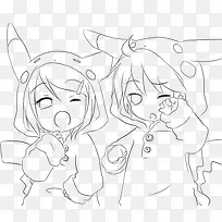 卡通手绘线稿-空若网 卡通手绘线稿-空若网