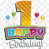 生日快乐数字矢量素材-空若网 生日快乐数字矢量素材-空若网