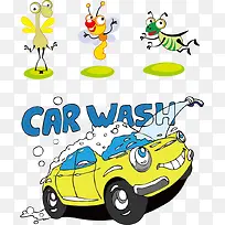 昆虫和汽车矢量图-空若网 昆虫和汽车矢量图-空若网