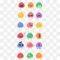 扁平化卡通小怪兽-空若网 扁平化卡通小怪兽-空若网