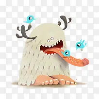 扁平化卡通小怪兽-空若网 扁平化卡通小怪兽-空若网