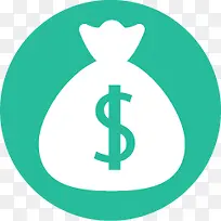 扁平化图标美金钱袋-空若网 扁平化图标美金钱袋-空若网