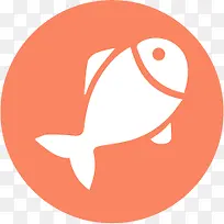 扁平化图标鱼符号-空若网 扁平化图标鱼符号-空若网