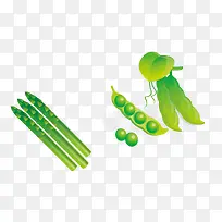 矢量豌豆竹笋-空若网 矢量豌豆竹笋-空若网