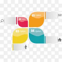 矢量创意设计花瓣型数字目录图-空若网 矢量创意设计花瓣型数字目录图-空若网