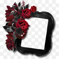黑色玫瑰边框-空若网 黑色玫瑰边框-空若网