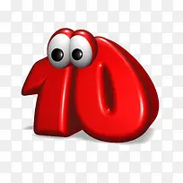 红色数字10-空若网 红色数字10-空若网