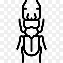鹿角甲虫图标-空若网 鹿角甲虫图标-空若网