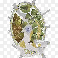 手绘彩色装饰景观平面图-空若网 手绘彩色装饰景观平面图-空若网