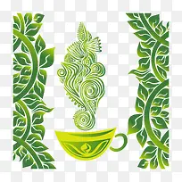 手绘矢量图茶杯-空若网 手绘矢量图茶杯-空若网