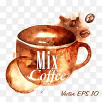 水墨杯子背景-空若网 水墨杯子背景-空若网