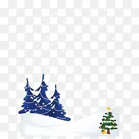 松树雪天矢量雪域素材-空若网 松树雪天矢量雪域素材-空若网
