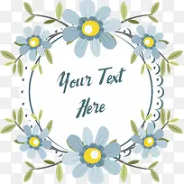 水彩花环贺卡-空若网 水彩花环贺卡-空若网