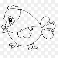 单线卡通小鸡-空若网 单线卡通小鸡-空若网