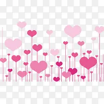 粉色爱心花丛七夕-空若网 粉色爱心花丛七夕-空若网