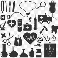 扁平医疗器械图标-空若网 扁平医疗器械图标-空若网