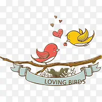 手绘幸福小鸟-空若网 手绘幸福小鸟-空若网