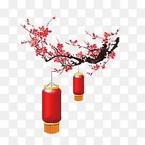 红色春节悬挂元素-空若网 红色春节悬挂元素-空若网