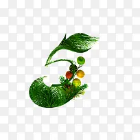 创意绿色数字-空若网 创意绿色数字-空若网