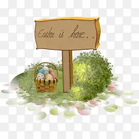 草丛指示牌-空若网 草丛指示牌-空若网