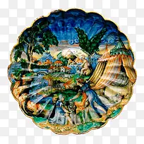 古董釉面餐盘实物图-空若网 古董釉面餐盘实物图-空若网